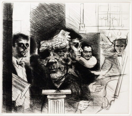 Interiors (with Bust of Samuel Beckett)