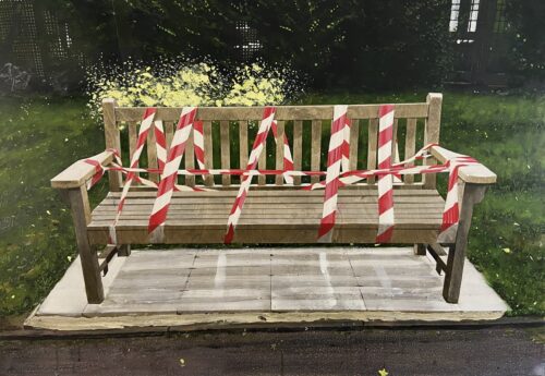 Untitled Bench Painting (Lockdown) 4